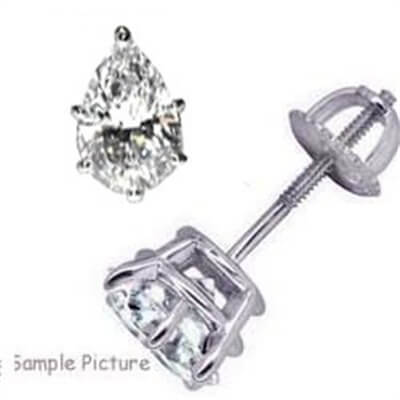 Pear Shaped Diamond Earring Studs