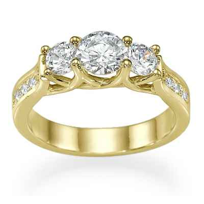 New Crisscross three stones ring for Roundds & Princess
