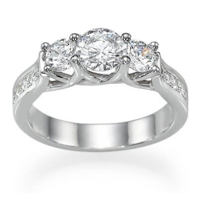 New Crisscross three stones ring for Rounds & Princes