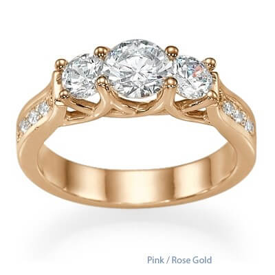 New Crisscross three stones ring for Rounds & Princes