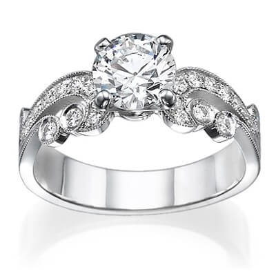 Vintage style engagement ring