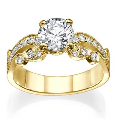 Vintage style engagement ring