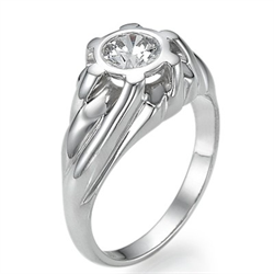 Picture of Men's engagement ring with 2.50 carat Lab created diamond E VVS2 Ideal Cut