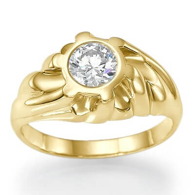 Men's engagement ring with 2.50 carat Lab Grown diamond E VVS2 Ideal Cut