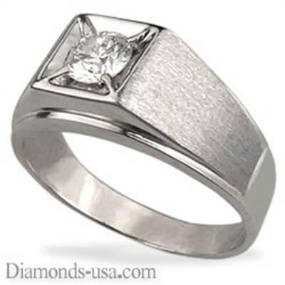 Anillo de diamantes para hombre para Rondas y Princesa