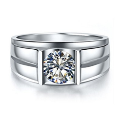 Picture of Men's engagement ring set with 2.50 carats Lab Grown Diamond E VVS2 Ideal-Cut 