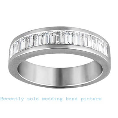 Wedding or anniversary ring, Baguettes diamonds