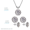 Picture of Cluster diamond stud earrings