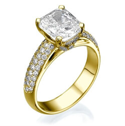 Picture of 4 mm pave set 0.60 carat,engagegmenrt ring