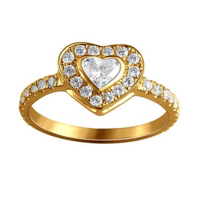 Heart diamond  ring 0.70 carats