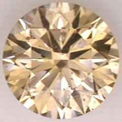 Picture of 0.77 Carats, Round Diamond with Ideal Cut, Fancy Yellow Color, SI1 Clarity and Certified By EGS/EGL