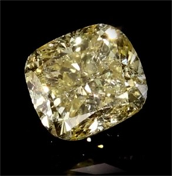 Picture of 1.19 Carats, Cushion Diamond with Very Good Cut, Fancy Yellow Color, SI2 Clarity and Certified By EGS/EGL