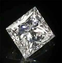 Picture of 0.52 Carats, Princess Diamond with Very Good Cut, F Color, VS2 Clarity and Certified By EGL