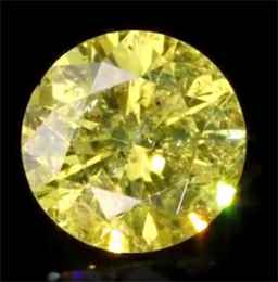 Picture of 1.4 Carats, Round Diamond with Very Good Cut, Fancy Yellow Color, SI2 Clarity and Certified By EGS/EGL