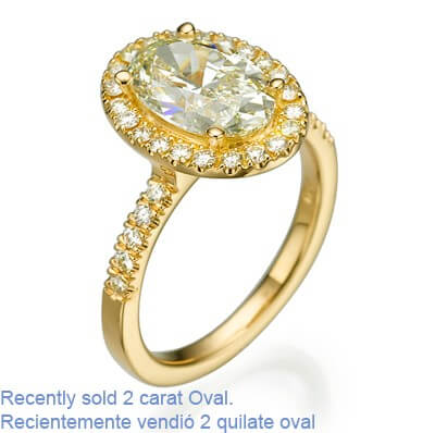 Anillo de compromiso Oval o Cushion Halo