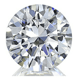 Round cut diamond, loose