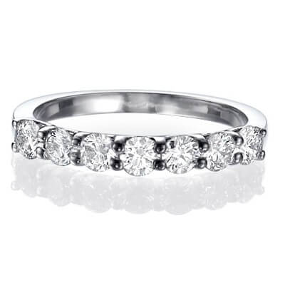 0.90 quilates anillo flotante de 7 diamantes