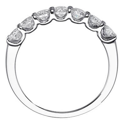0.90 quilates anillo flotante de 7 diamantes