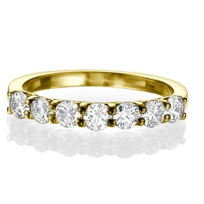 0.90 quilates anillo flotante de 7 diamantes