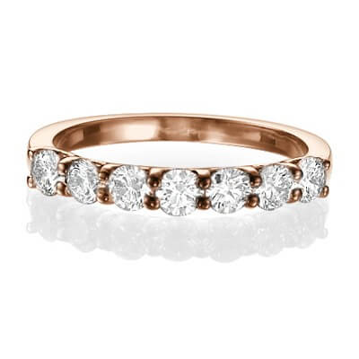 0.90 quilates anillo flotante de 7 diamantes