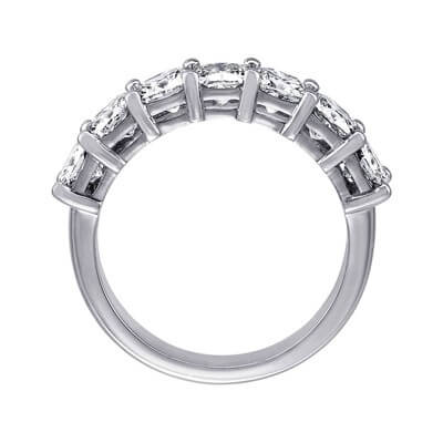 2 carat seven Cushions diamond ring