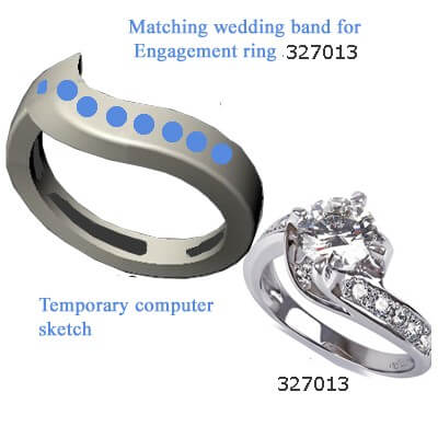 Alianza de boda que hace juego con el anillo 327013
