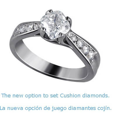 Anillo de compromiso estilo CrissCross (entrecruzado) con diamantes