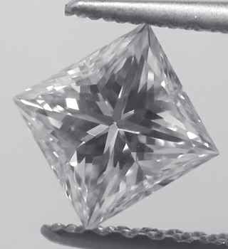 Picture of 0.72 Carats, Princess Diamond with VERY GOOD Cut, H Color, VS1 Clarity and Certified by EGS/EGL