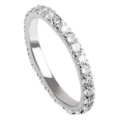 1 carat Round diamonds wedding eternity ring