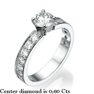 0.65 carat side diamonds engagement ring 