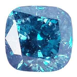 Picture of  1.12 Carats, Cushion Diamond, Very Good Cut, Ocean Blue color SI3 clarity, Certified by EGS/EGL