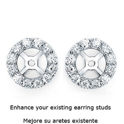 Foto Pendientes Diamantes Halo Chaqueta 0,80 quilates de