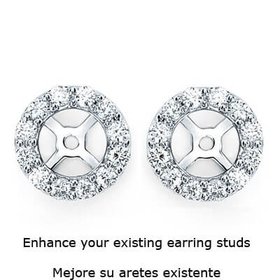 Diamonds Halo earring Jacket 0.80 carats