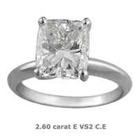 Big Cushion cut solitaire engagement ring