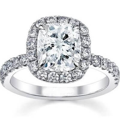 Halo engagement ring settings