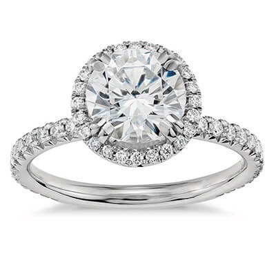 Delicate Halo engagement ring