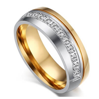  6mm Duo Wedding bands with 0.30 carat diamonds TW