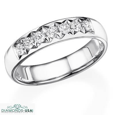 1/3 carat 4.5mm wedding band