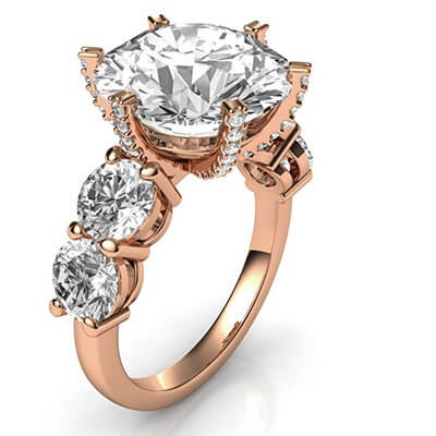 Diamond ring for large diamonds