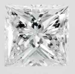 Picture of 0.72 Carats, Princess Diamond with Very Good Cut, E, VS1 Certified By EGS/EGL