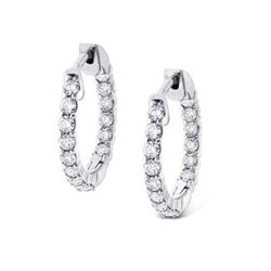 Foto Diamond hoop earrings, 1.80 carats. de