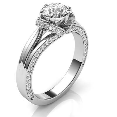 The lips, Vintage style engagement ring