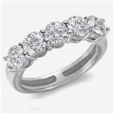 Three carats 5 diamond Engagement ring E VS1 GIA