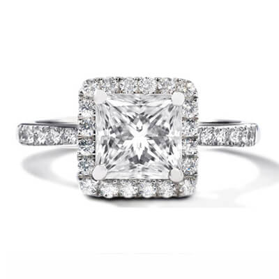 Halo engagement ring settings