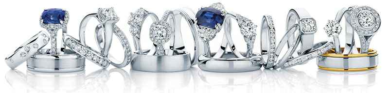 Larsen jewelry, Melbourne engagement rings assortment