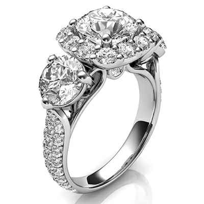 Picture of diamonds ring. Imagen del anillo de diamantes