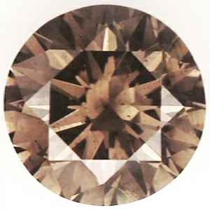 Picture of 0.52 Carats, Round Diamond with Good Cut, Fancy Brown-Chocolate Color, SI1 Clarity and Certified By Diamonds-USA
