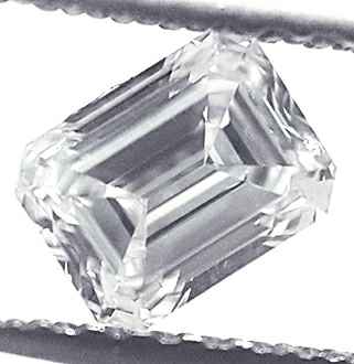 Picture of 0.51 Carats, Emerald Diamond with Ideal Cut, D Color, VVS1 Clarity and Certified By EGL