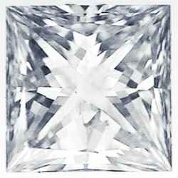 Foto 0.62 Carats, Princess Diamond with Ideal Cut, H , VS1 and Certified By IGL de