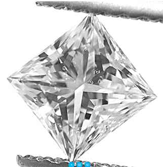 Foto 0,71 quilates, diamante princesa con corte muy bueno, color E, claridad VS1 y certificado por CGL de